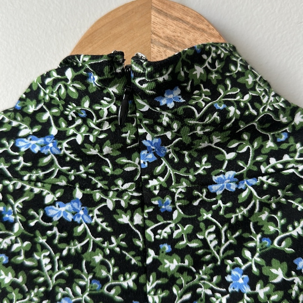 NWT MICHAEL Michael Kors Floral Mock neck Slim Fit Ruched Side Top XL - Picture 8 of 8